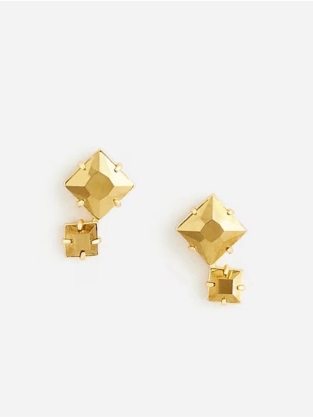 J. Crew Square Metallic Stud Earrings